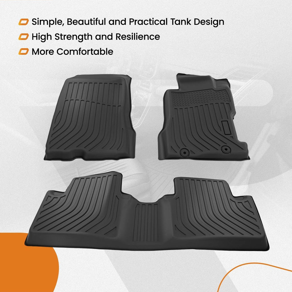 Set of 4 Black Carpet Floor Mats for Honda Civic (2006–2011) Waterproof