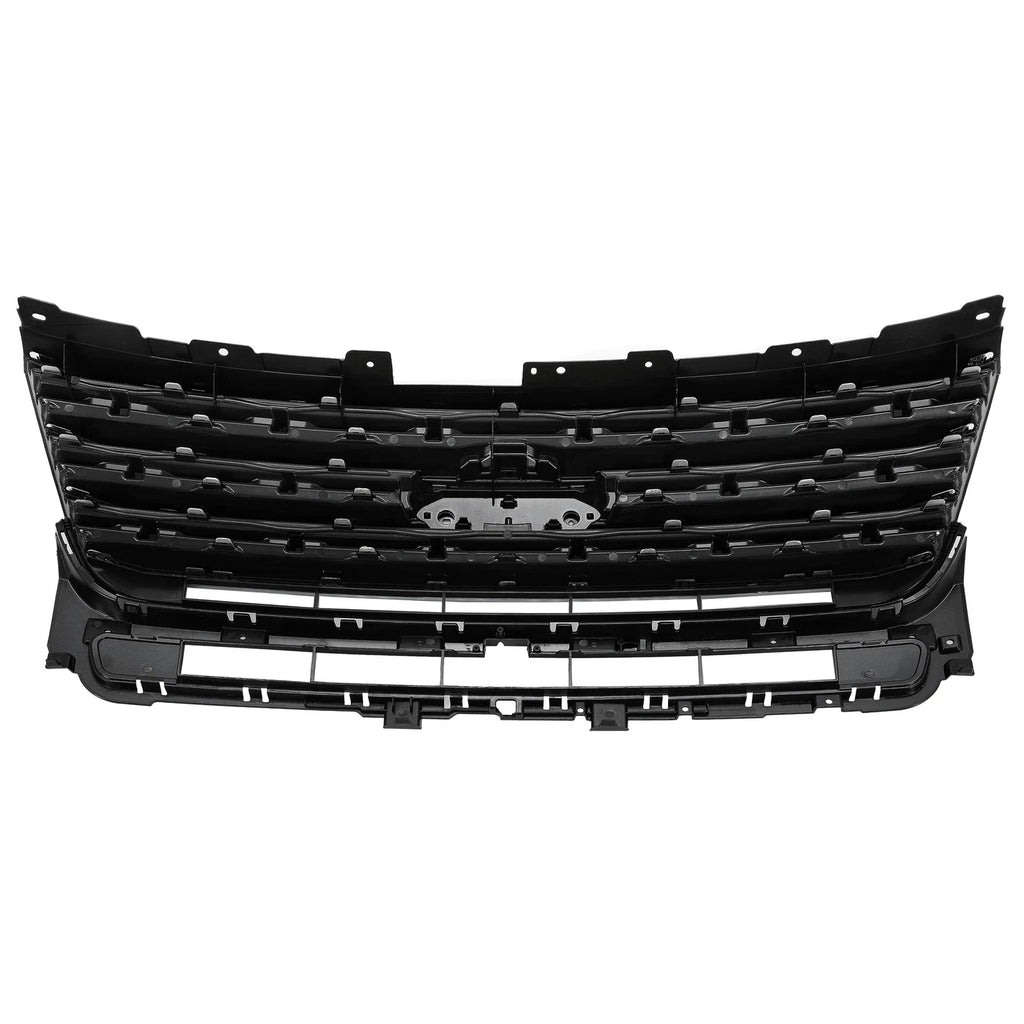 Front Bumper Upper Grille for Ford Explorer (2016–2017) Glossy Black