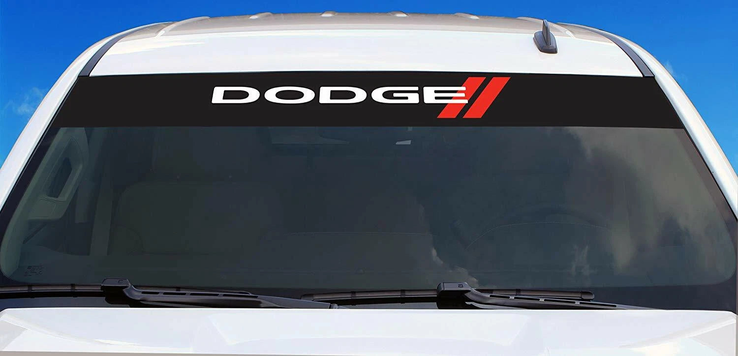 Red Elite Strips Sunscreen Windshield Decal Sticker 49501 for All Models