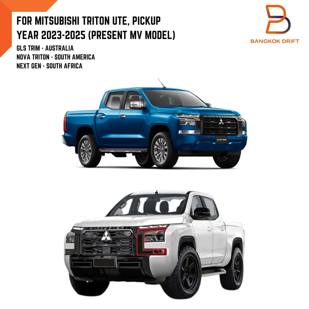 Front Bumper Headlight Cover for Mitsubishi Triton Ute MV (2023-2025)