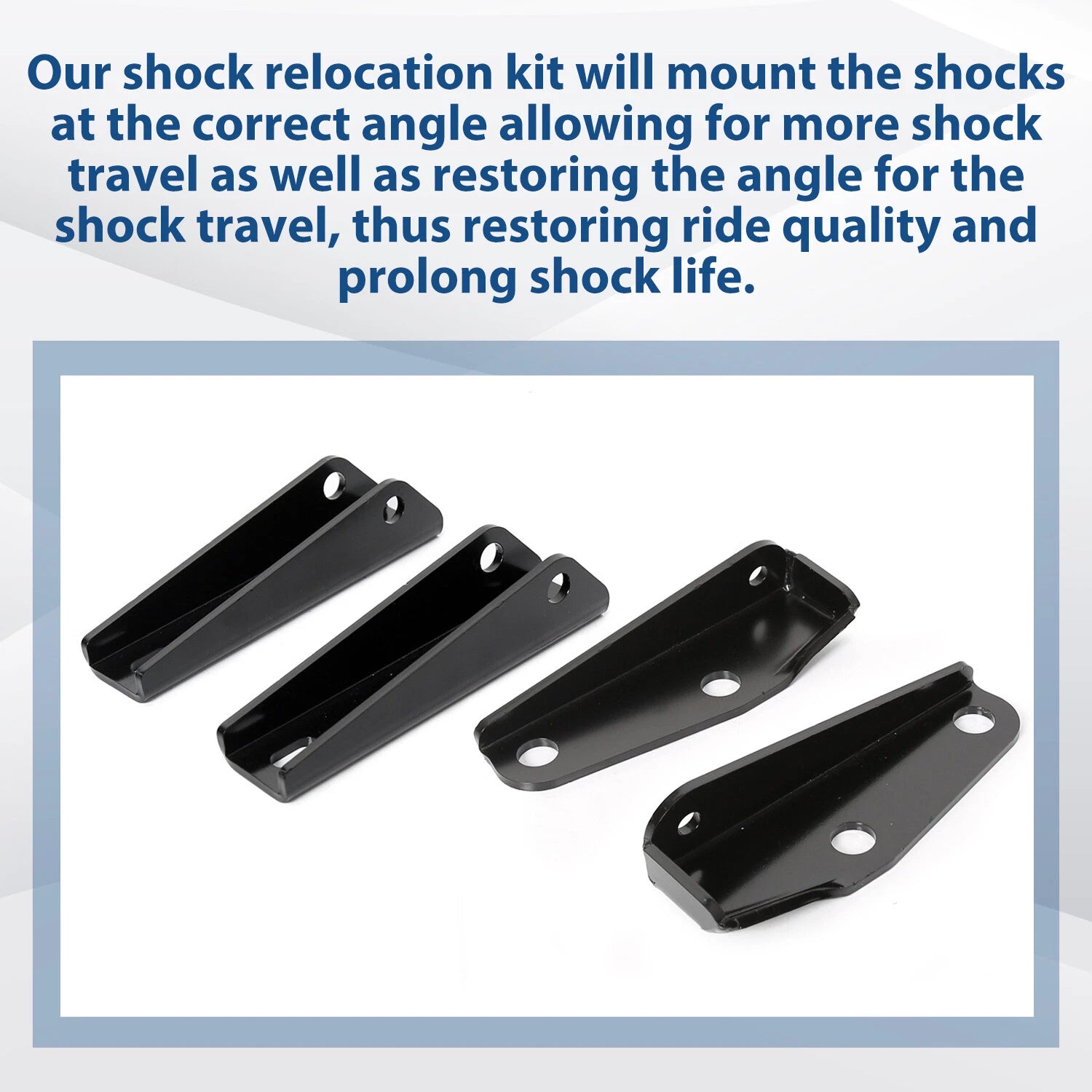 Set of 2 Upper & Lower Rear Shock Brackets for Chevy C10 C20 (1963–1972)