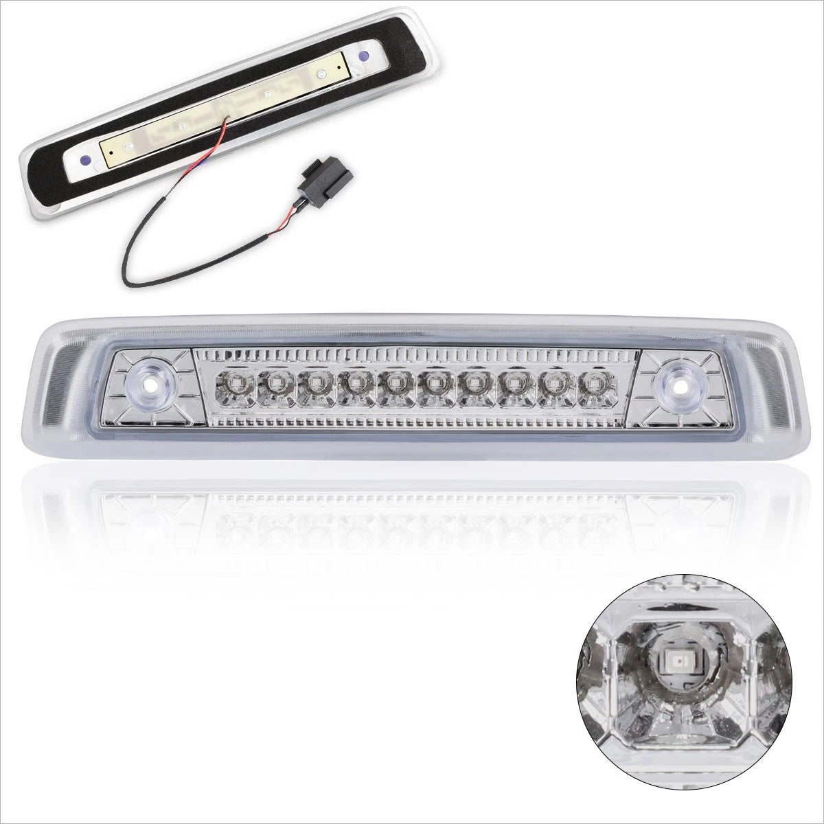 Full LED Third Tail Brake Light for Jeep Commander (2006–2010) Chrome
