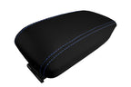 Carbon Fiber Console Lid Cover for Toyota Corolla (2014–2019) Blue Stitch