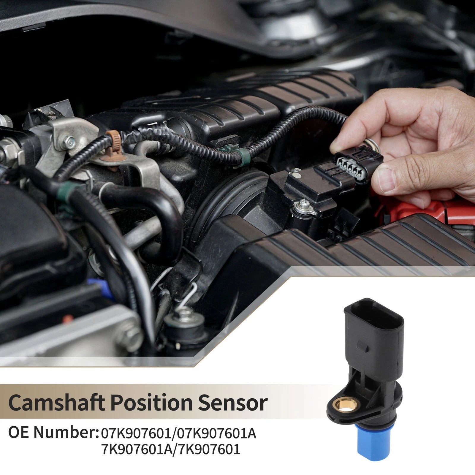 Camshaft Position Sensor for Volkswagen Jetta (2005–2014) No.07K907601