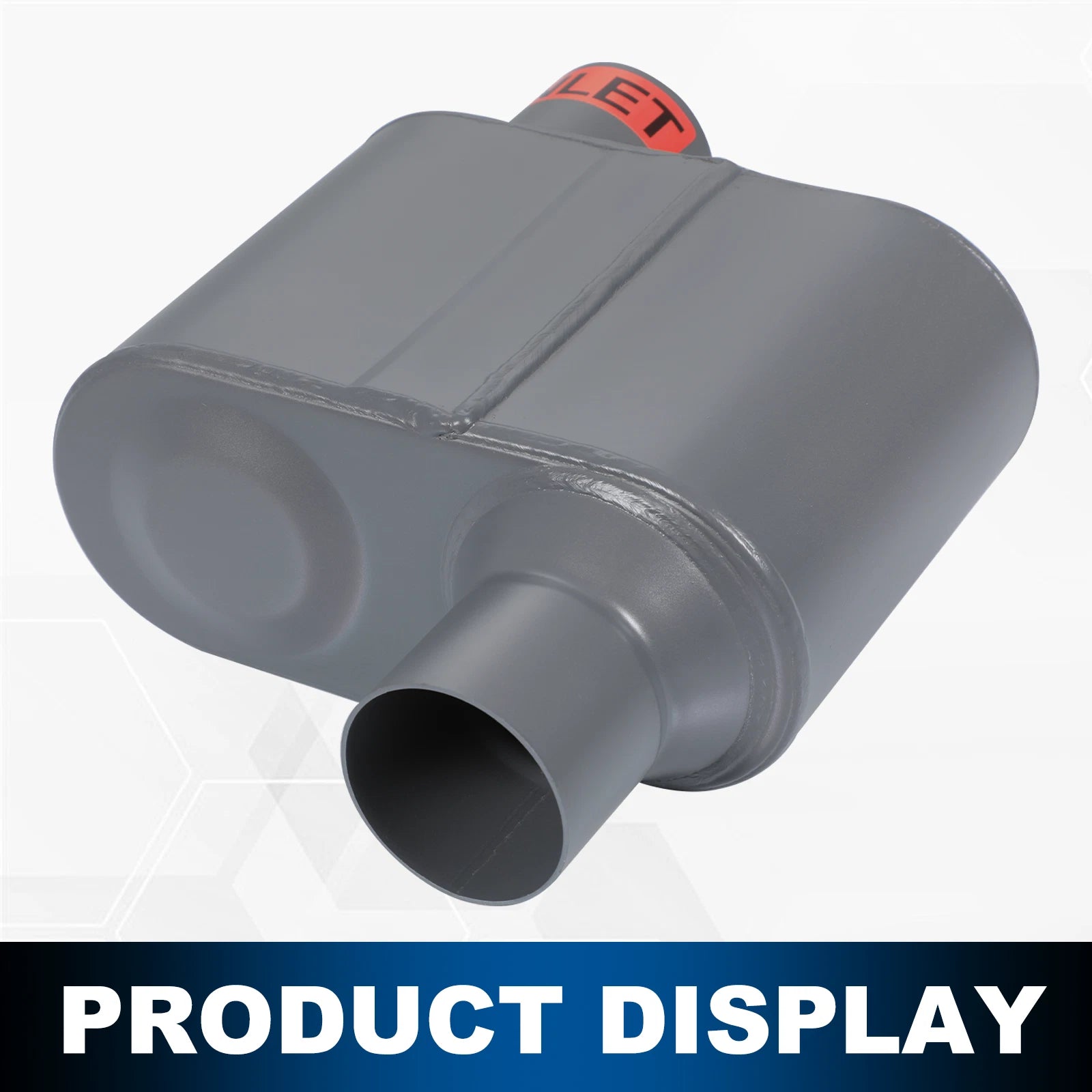 2.5" Inlet/Outlet Race Performance Chambered Exhaust Muffler for