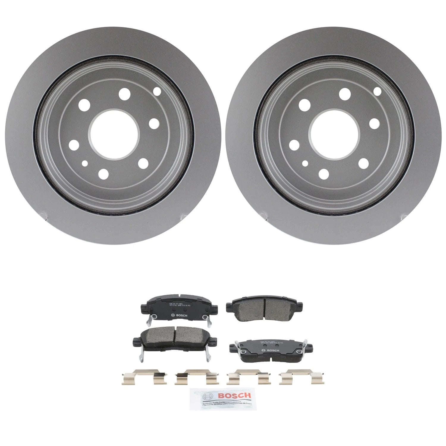 Bosch Rear Quietcast Rotors & Ceramic Disc Brake Pad Kit for Chevrolet Traverse