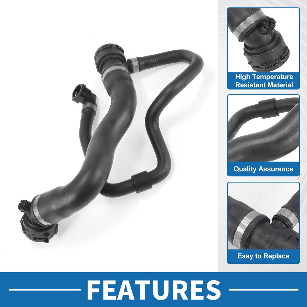 Engine Radiator Hose No. 17127640916 for BMW 528i (2012–2016) Rubber Black