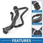 Engine Radiator Hose No. 17127640916 for BMW 528i (2012–2016) Rubber Black