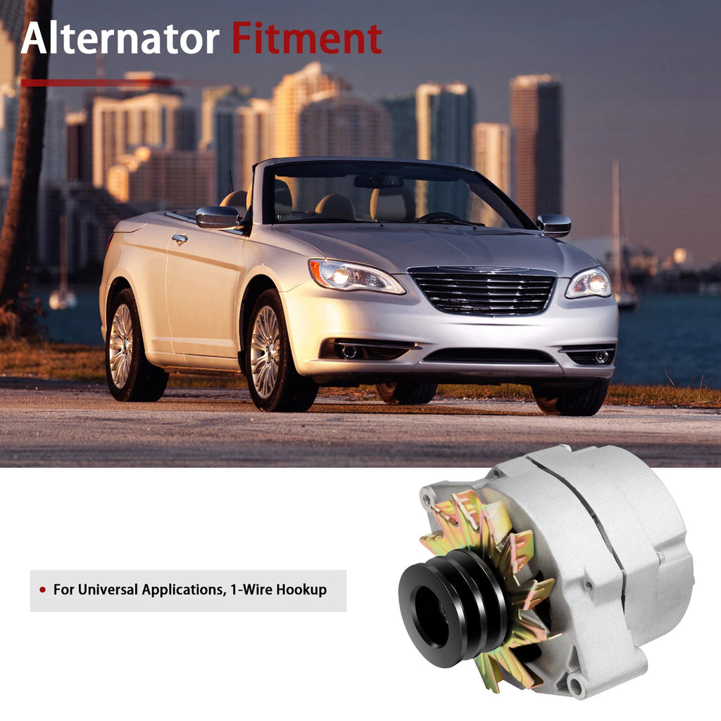 Alternator for Chevy 10SI (1-Wire, 2 Groove Pulley)