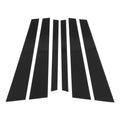 Set of 6 Door Pillar Window Trim for BMW 7-Series (1995–2001) Black