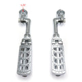 Chrome Dominator CNC FootPeg 1.25" w/ 4.5" Mounting Bracket for Harley Softail