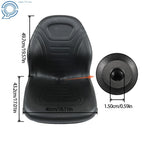 Black Bucket Seat for John Deere Skid Steer (240–332, 7775)