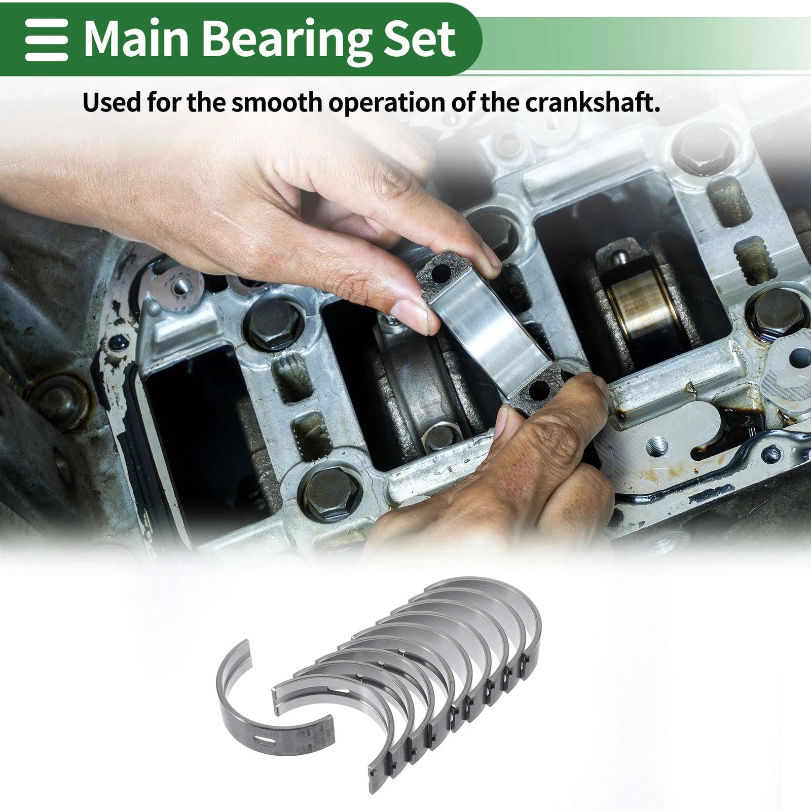 Main Bearing Set No. 210202J000 for Hyundai Elantra (2021–2023)