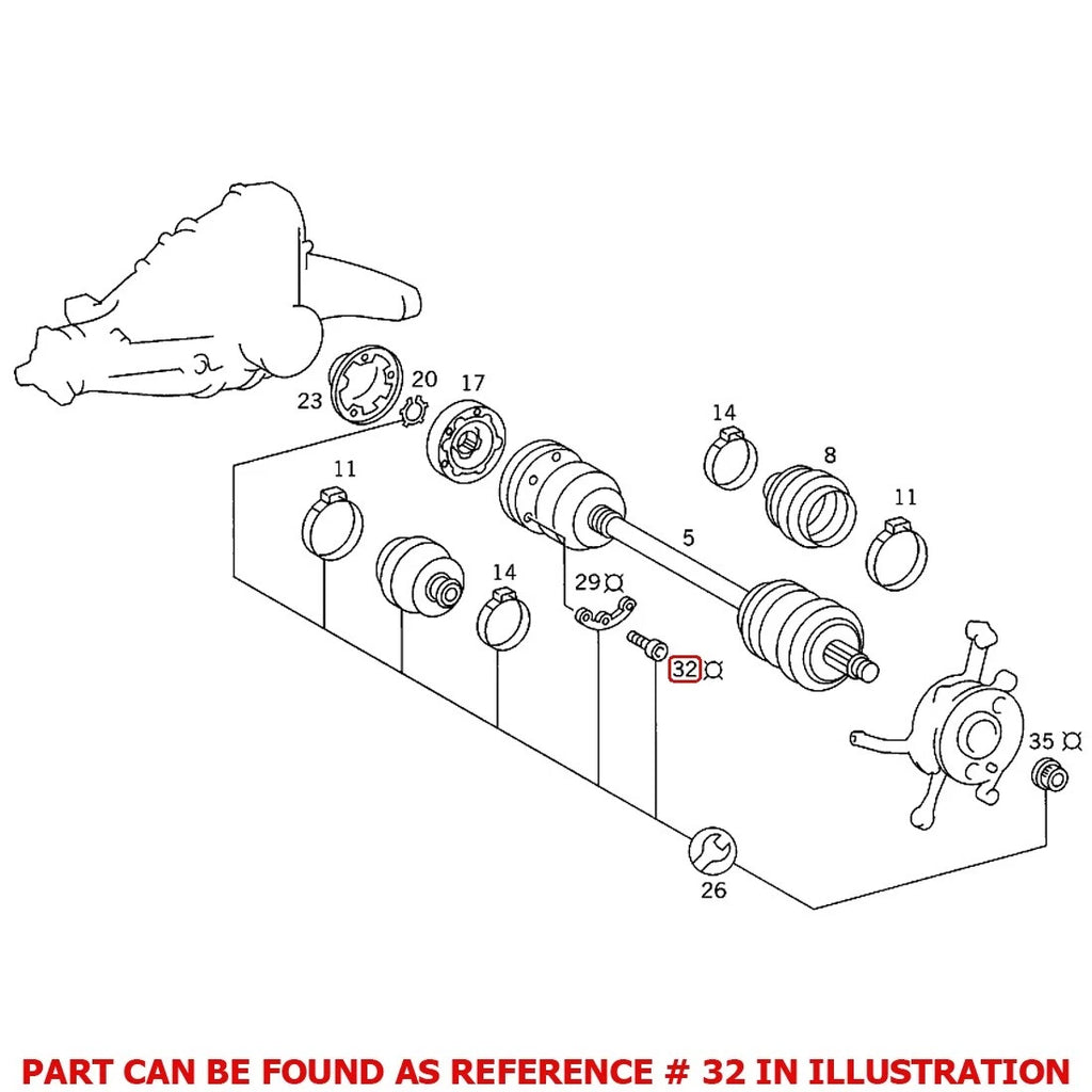 Genuine OEM Screw 0019906912 for Mercedes-Benz