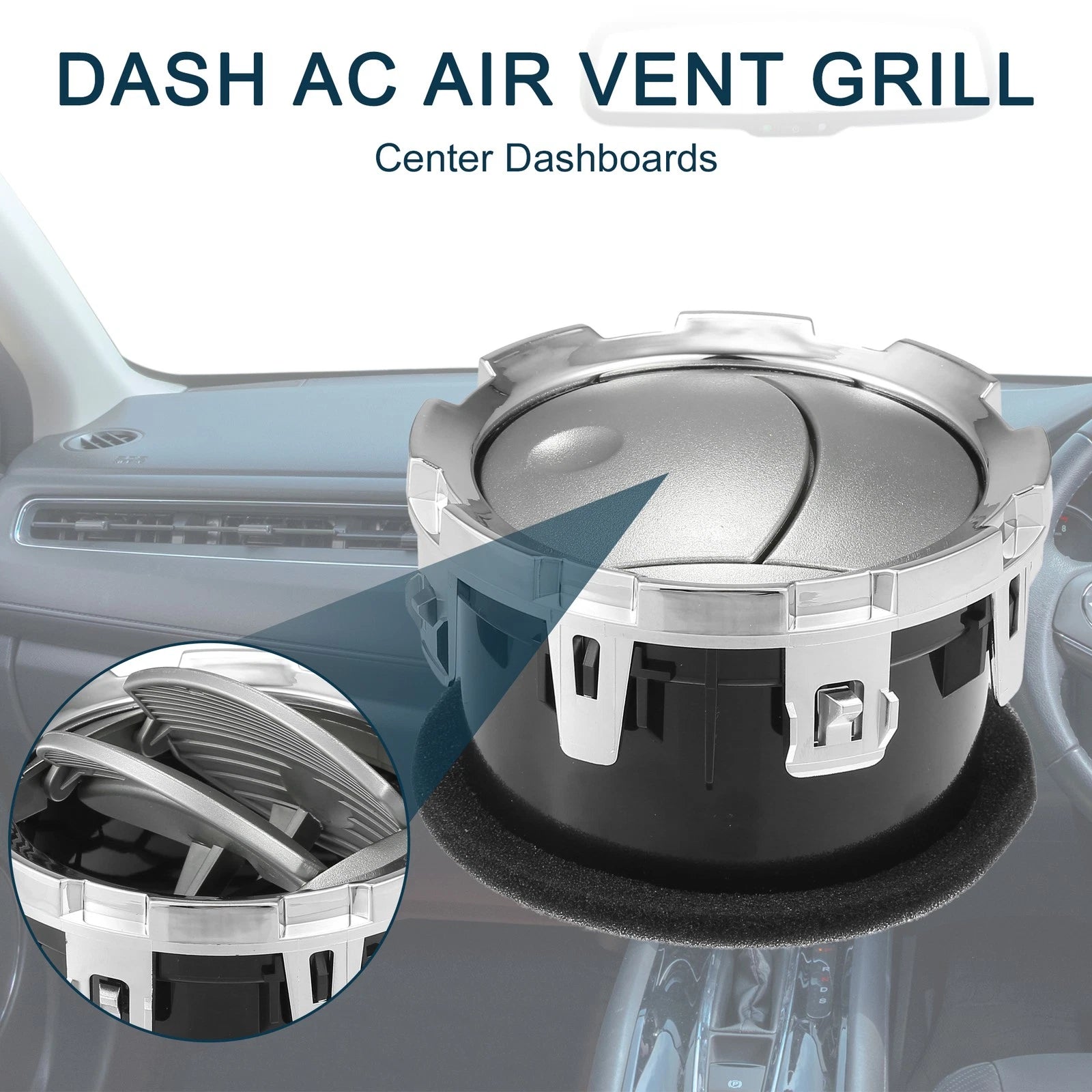 Air Vent Panel for Ford F-250 (2011–2016) - Silver Tone 634149144235