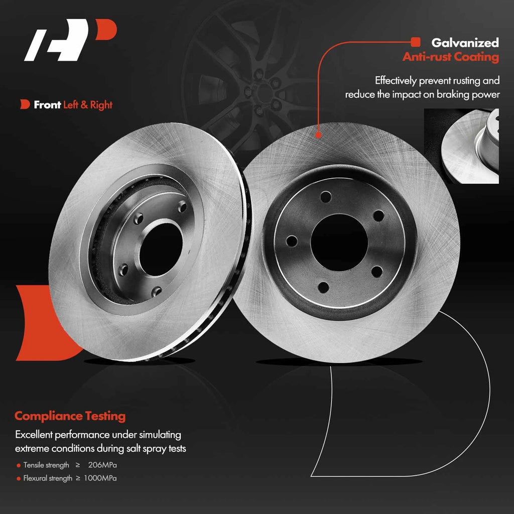 Set of 4 Disc Brake Rotors for Nissan Rogue (2008–2017)