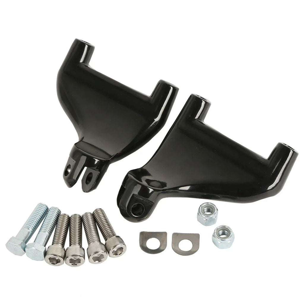 Black Passenger Foot Pegs for Harley Sportster XL883 1200 (2004-2013)