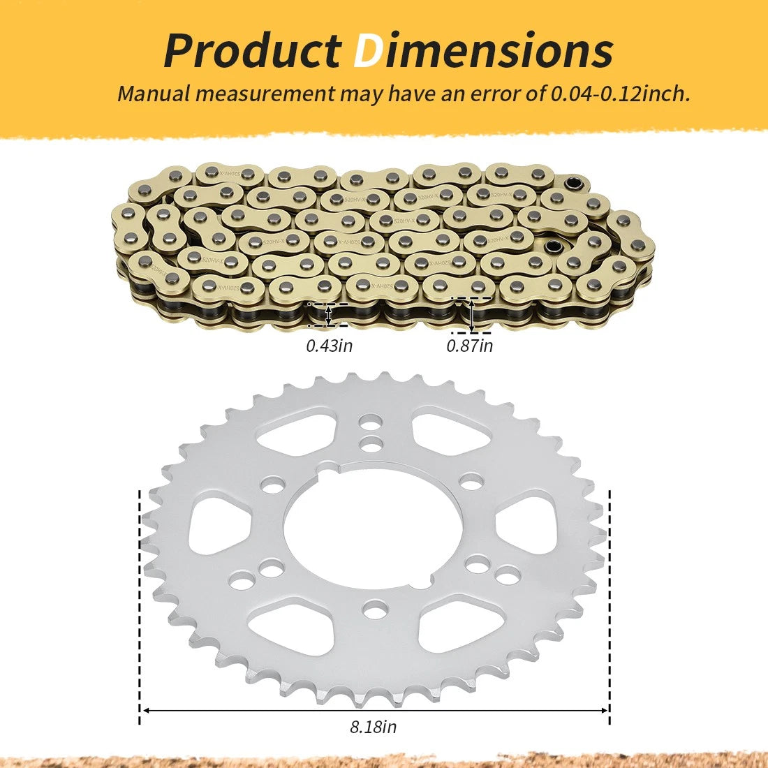 X-Ring Drive Chain & Sprockets for Polaris Trail Boss 330, 325, Trail Blazer 330