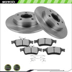 Set of 2 Rear Brake Rotors and Ceramic Pads for Mazda 3 (2008–2012) 31365 1095