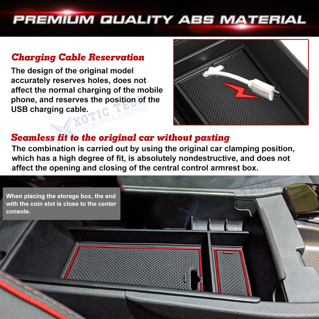 Center Console Armrest Insert Organizer Tray for Hyundai Sonata N-Line (2020-2023)