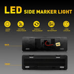 2X Smoked LED Front Side Marker Lights for Chevy Pontiac Camaro Firebird (1982–1992)