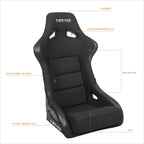 NRG Innovation FRP-301 Racing Bucket Seat for Universal Fit (Large Size)