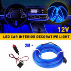 2m LED Car Interior Atmosphere Strip Light for Universal Vehicles