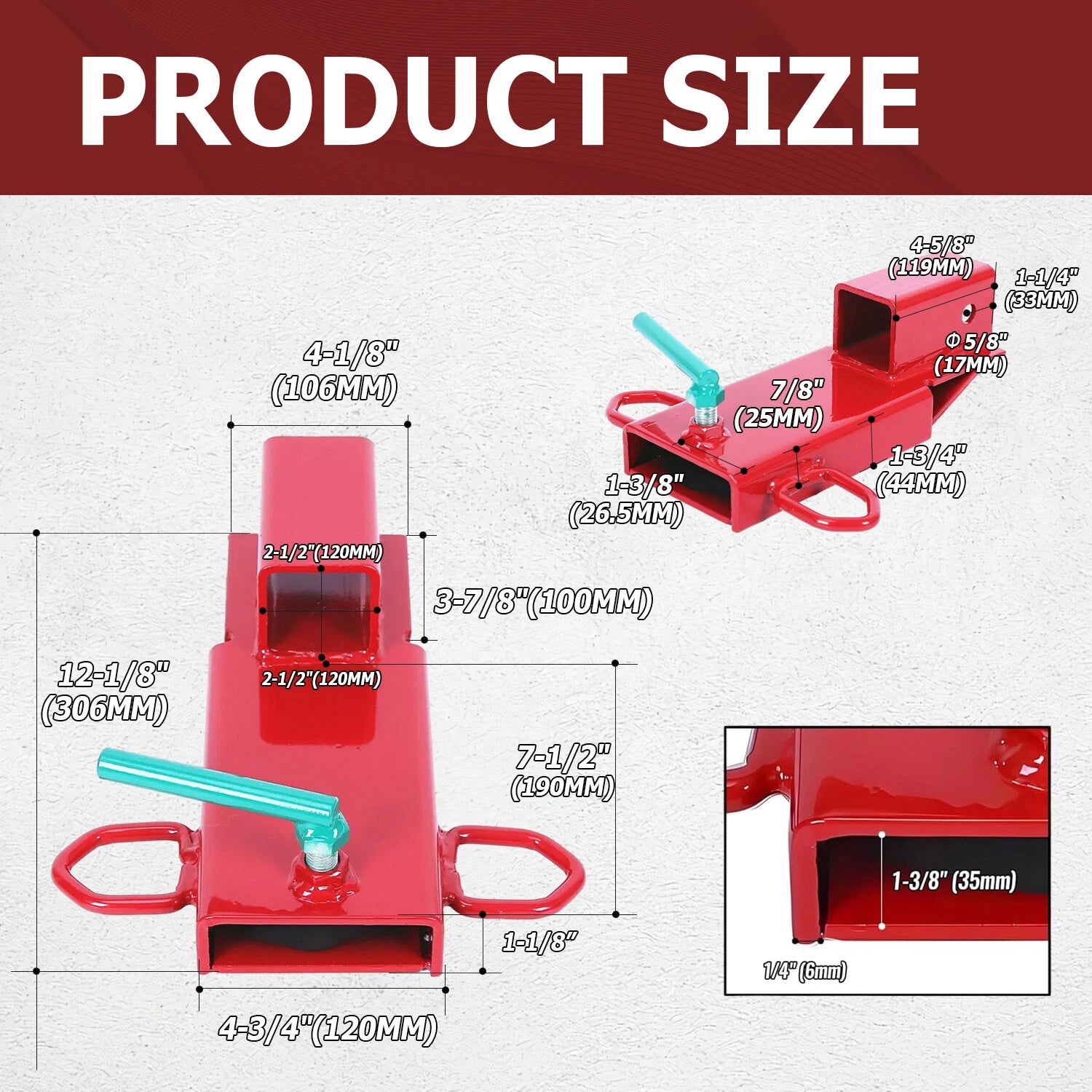 Clamp On Forklift Trailer Hitch 2" Receiver Towing Adapter