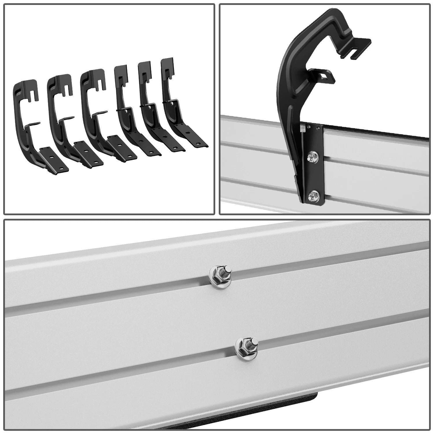Set of 2 Aluminum Step Bars for Silverado Sierra Extended Cab (2007–2019)