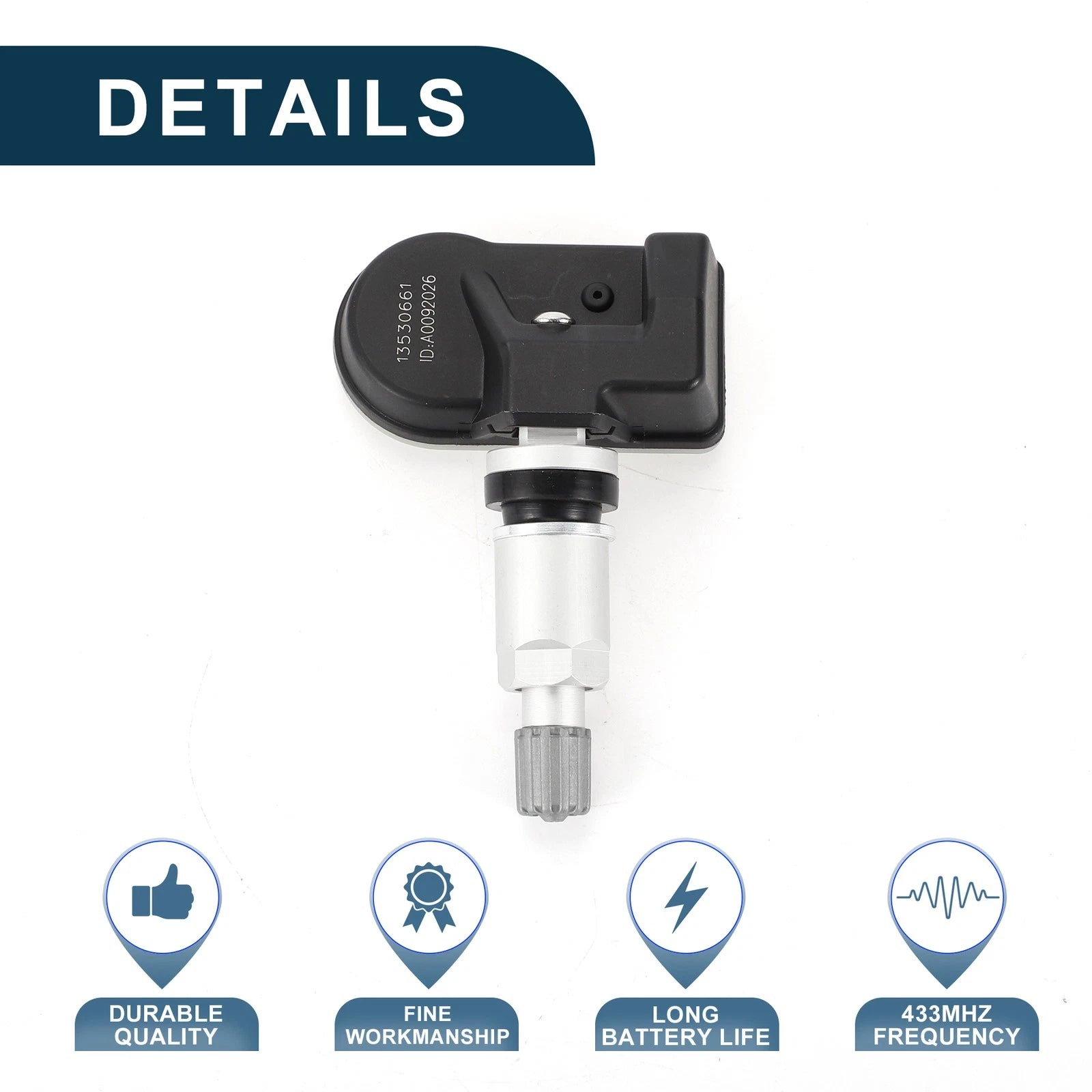 Tire Pressure Sensor for Cadillac CT4 CT5 (2020–2024) 13530661 433MHz
