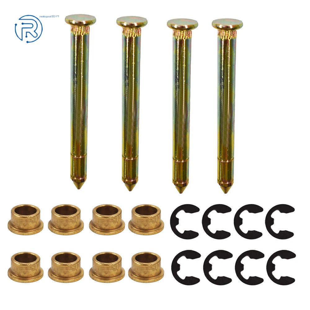 Set of 4 Heavy Duty Door Hinge Pins Bushing Kit for Ford F-150 F-250 F-350 Bronco