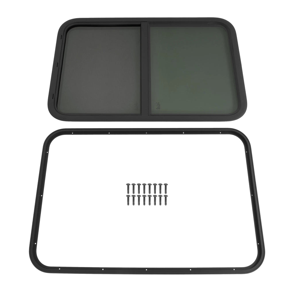 24" x 36" Vertical Sliding RV Window Tempered Glass with Mesh Screen