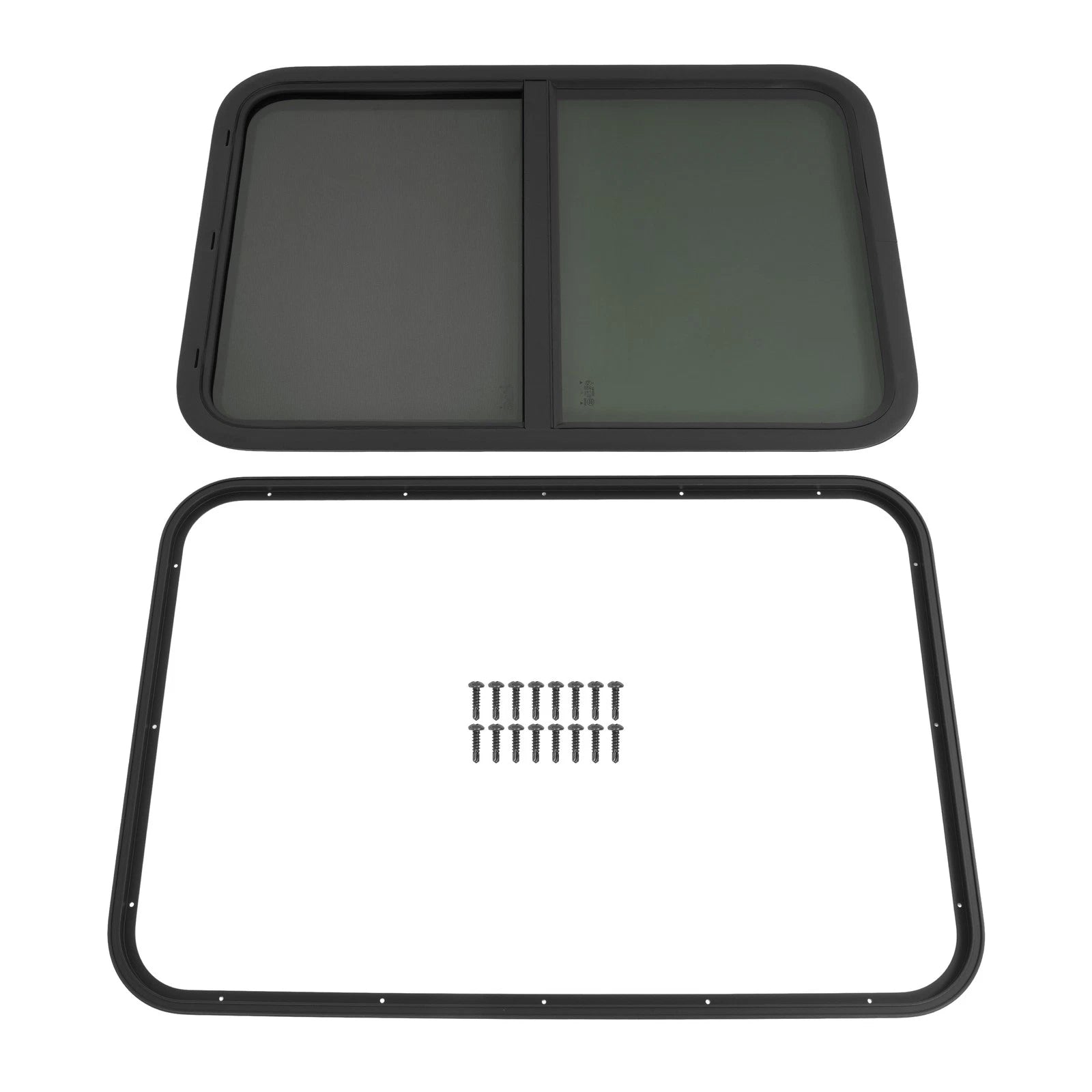 24" x 36" Vertical Sliding RV Window Tempered Glass with Mesh Screen