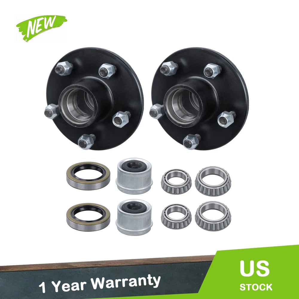Set of 2 Bearing Kits for Trailer Axle 5x4.75 (3500 lbs)