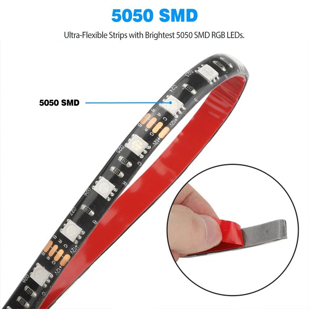 12Pcs RGB LED Neon Under Glow Light Strip Kit for Honda Motorcycle ATV UTV