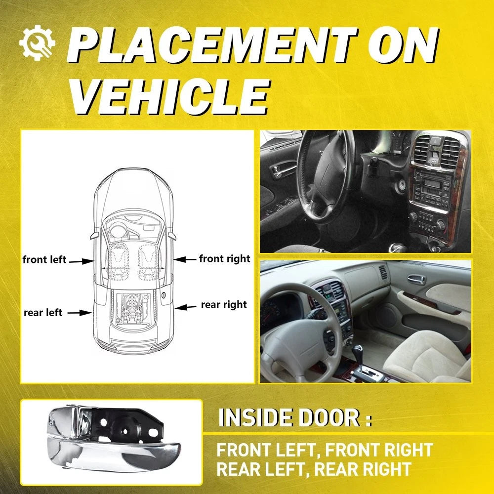 Set of 4 Interior Door Handles for Hyundai Sonata (2002–2005)