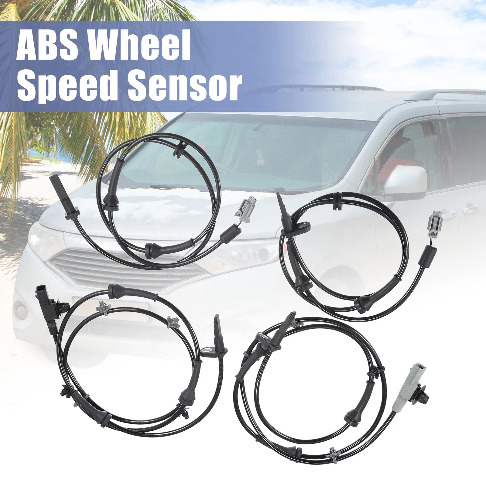 Set of 4 ABS Wheel Speed Sensors No. 47900ZX70A for Nissan 