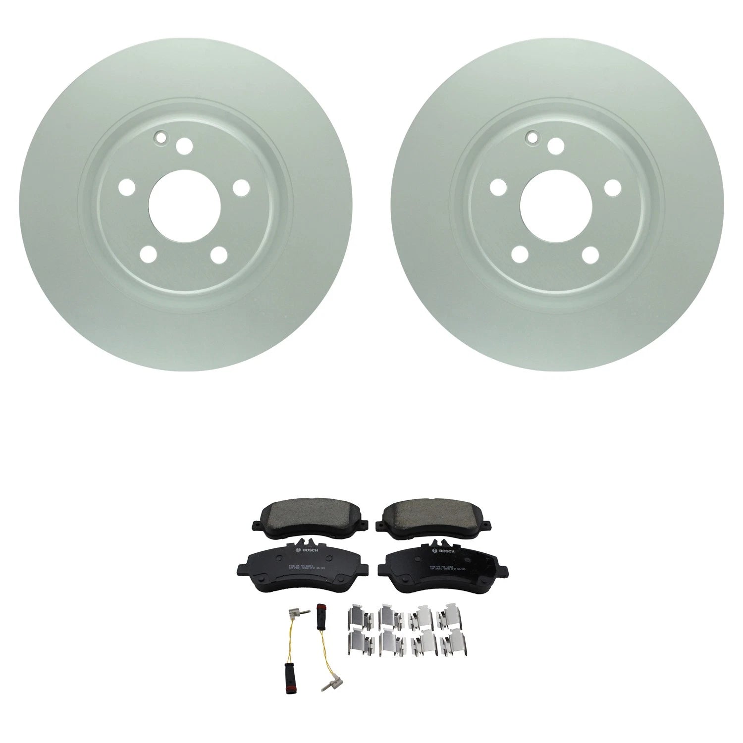 Bosch Quietcast Brake Pad Kit & Rotors for Mercedes W204 GLK250 GLK350 (2009–2015)