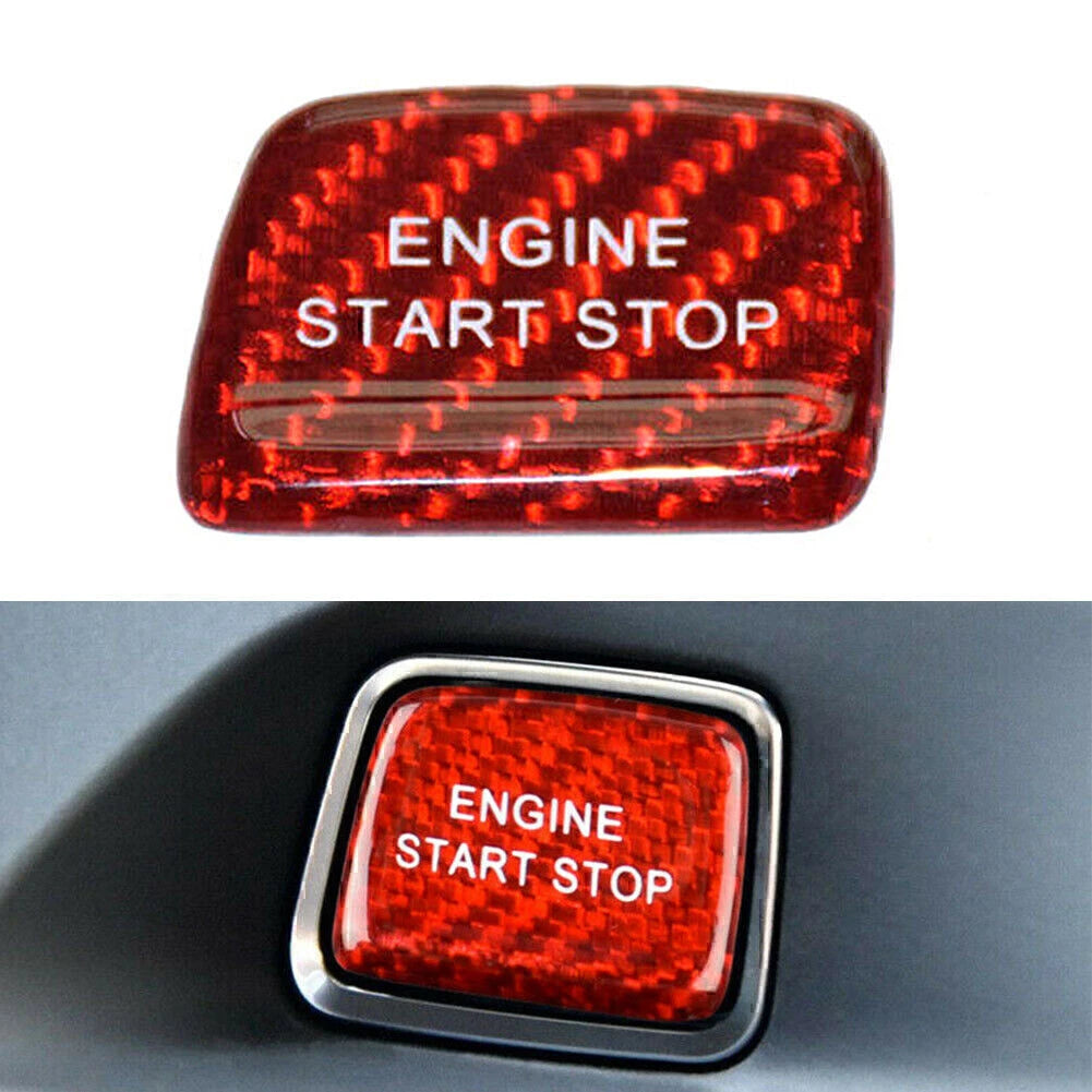 Engine Button Cover Stickers for Chevrolet Camaro (2010–2023) - Carbon Fiber Red