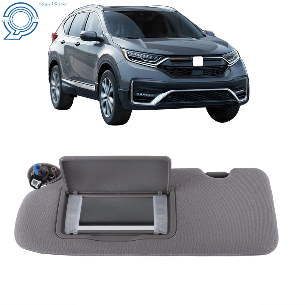 Left Driver Sun Visor for Honda CR-V (2017-2022) with Mirror Light Gray