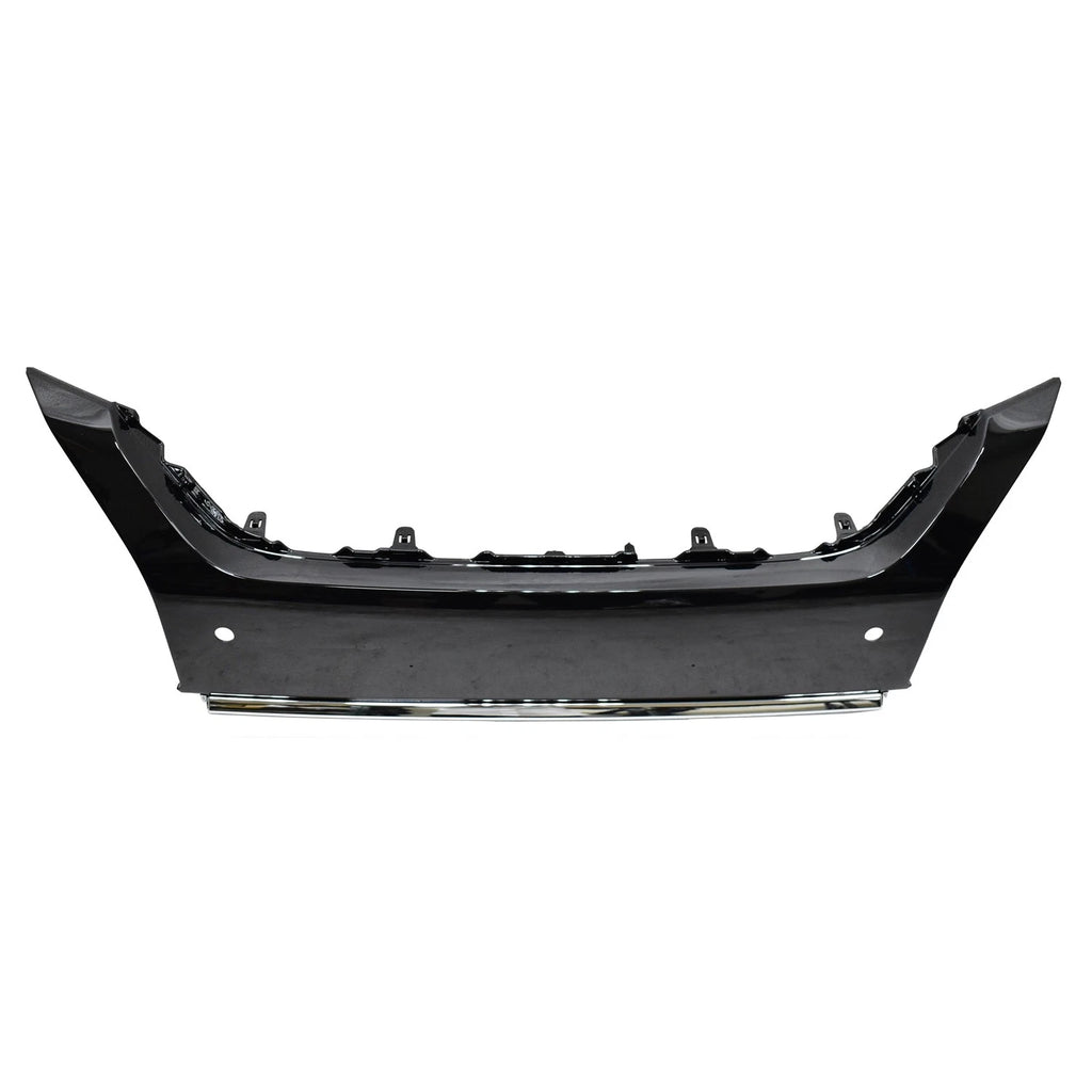 Replacement Black Chrome/Gloss Plastic Front Bumper Cover Finishing Panel