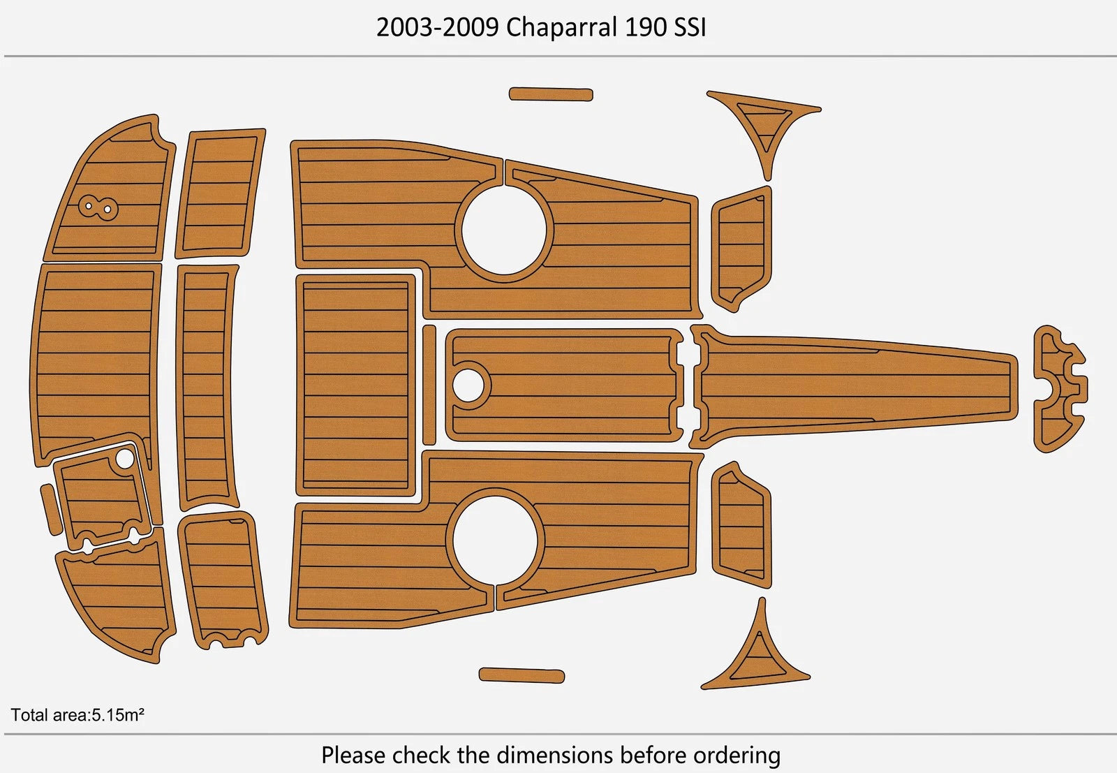 EVA Teak Flooring for Chaparral 190 SSI (2003)
