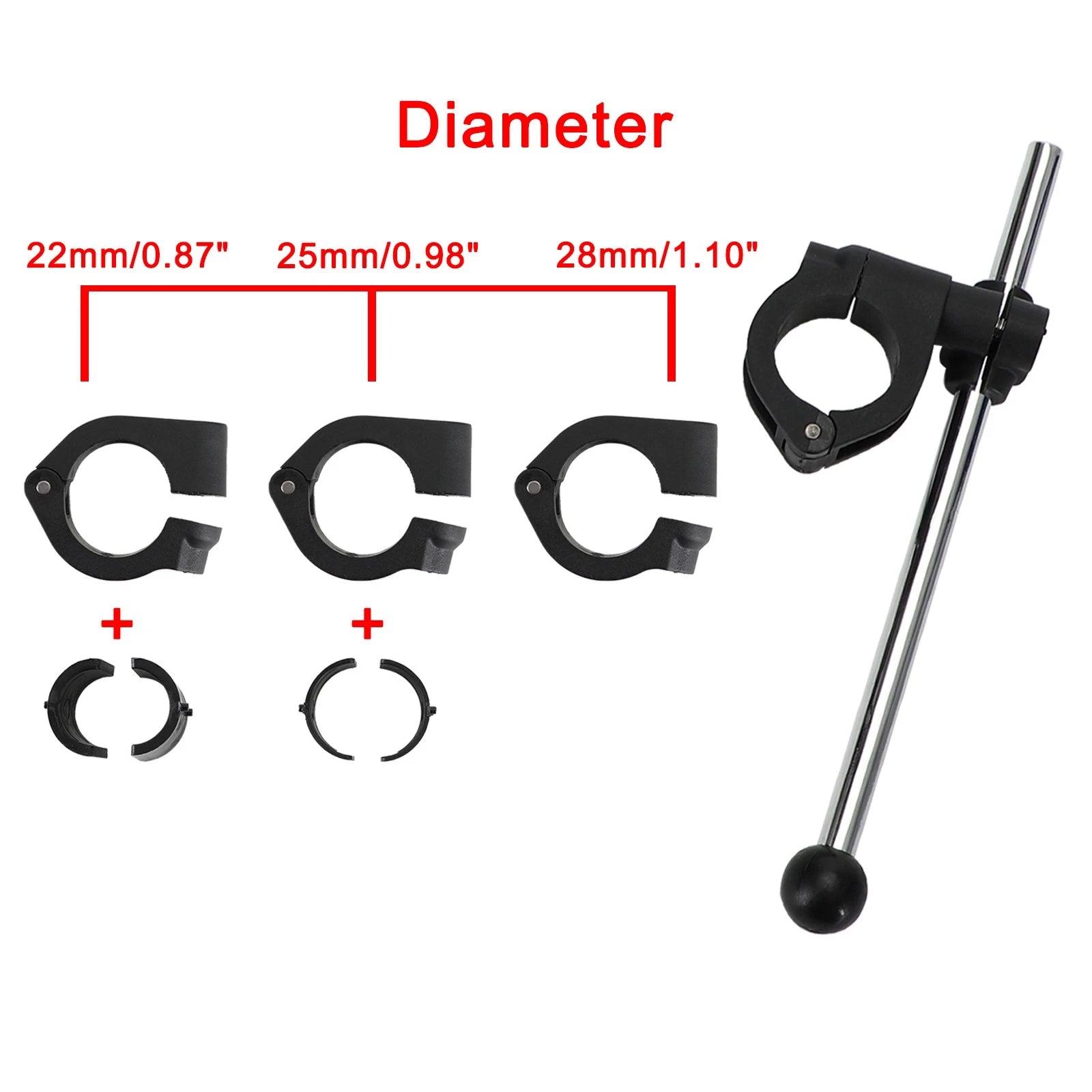 Adjustable Wind Screen Windshield for Universal Motorcycle (22MM, 25MM, 28MM)