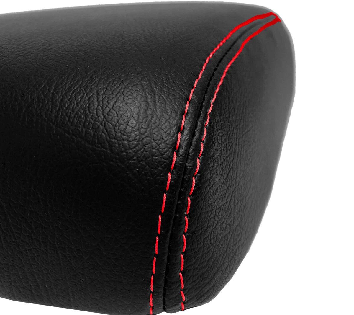 Leather Console Lid Armrest Cover for Infiniti QX60 (2014–2020) Red Stitch