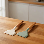 Silicone Spatula with Wooden Handle for Frying Pans and Pancakes (27 cm)