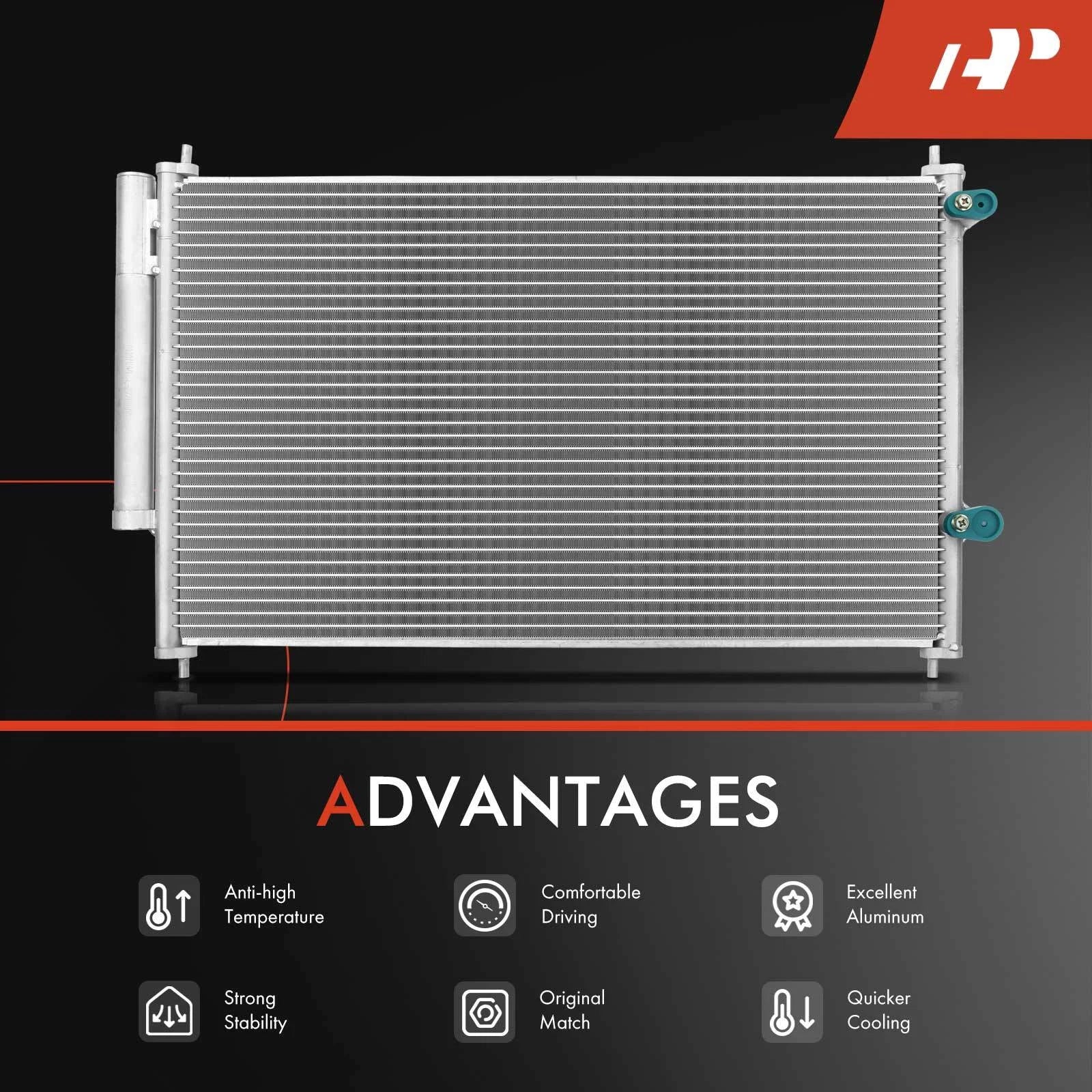 A/C Condenser with Receiver Drier for Toyota Corolla Matrix Scion xB (2008–2010)