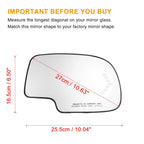 Right Rearview Heated Mirror Glass for Chevy Silverado/Avalanche/Suburban (2007–2014)