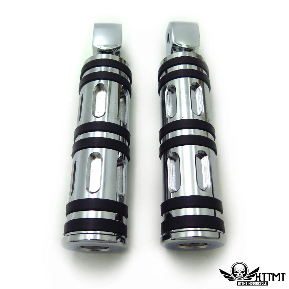 Chrome Edge Cut Footpegs for Yamaha V-Star 1000 650 Royal Star V-Max Virago (1999–2019)