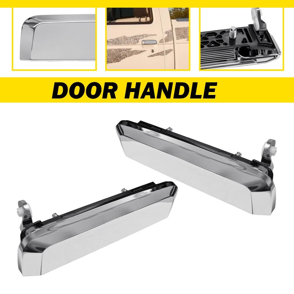 Set of 2 Chrome Exterior Door Handles for Nissan Hardbody Pickup D21 (1986–1997)