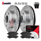 Set of 2 Front Brake Rotors & Pads for Mitsubishi Raider (2005–2011)